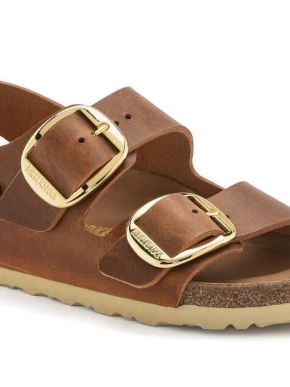 Birkenstock Womens US 7 Milano Big Buckle Oiled Leather Sandals NEW IN BOX - Picture 4 of 4